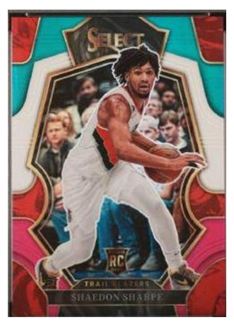 2022-23 Panini Select Base Set Shaedon Sharpe Teal White Pink Prizm #189 card