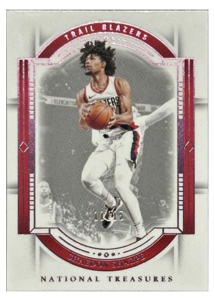 2023-24 Panini National Treasures Base Set Shaedon Sharpe #55 card