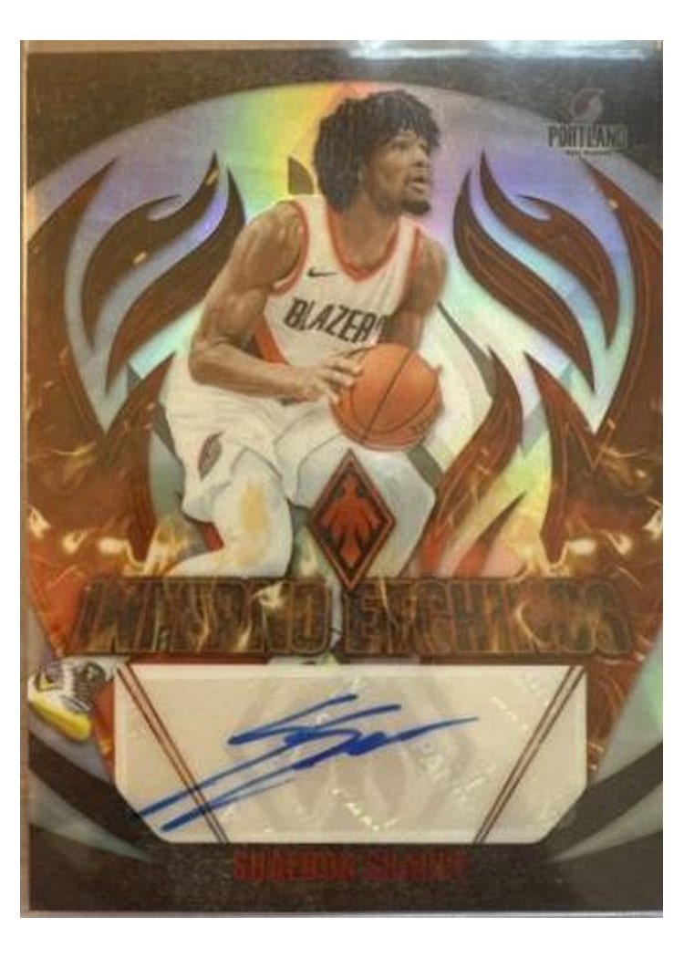 2023-24 Panini Phoenix Inferno Etchings Shaedon Sharpe #IE-SSP card