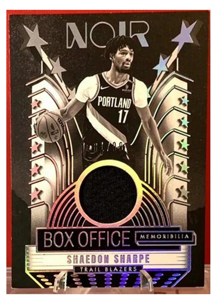 2024-25 Panini Noir Box Office Memorabilia Set Shaedon Sharpe #3 card