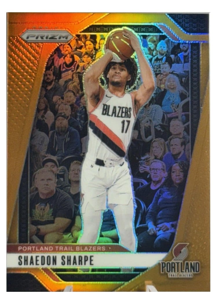 2024-25 Panini Prizm Base Set Shaedon Sharpe Orange #144 card