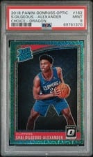 2018 Panini Donruss Optic Shai Gilgeous-Alexander #162 card