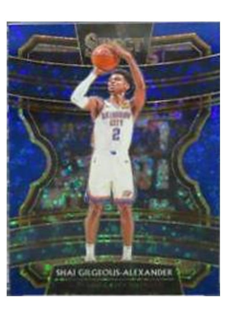 2019-20 Panini Select Base Set Shai Gilgeous-Alexander Blue Disco Prizm #81 card
