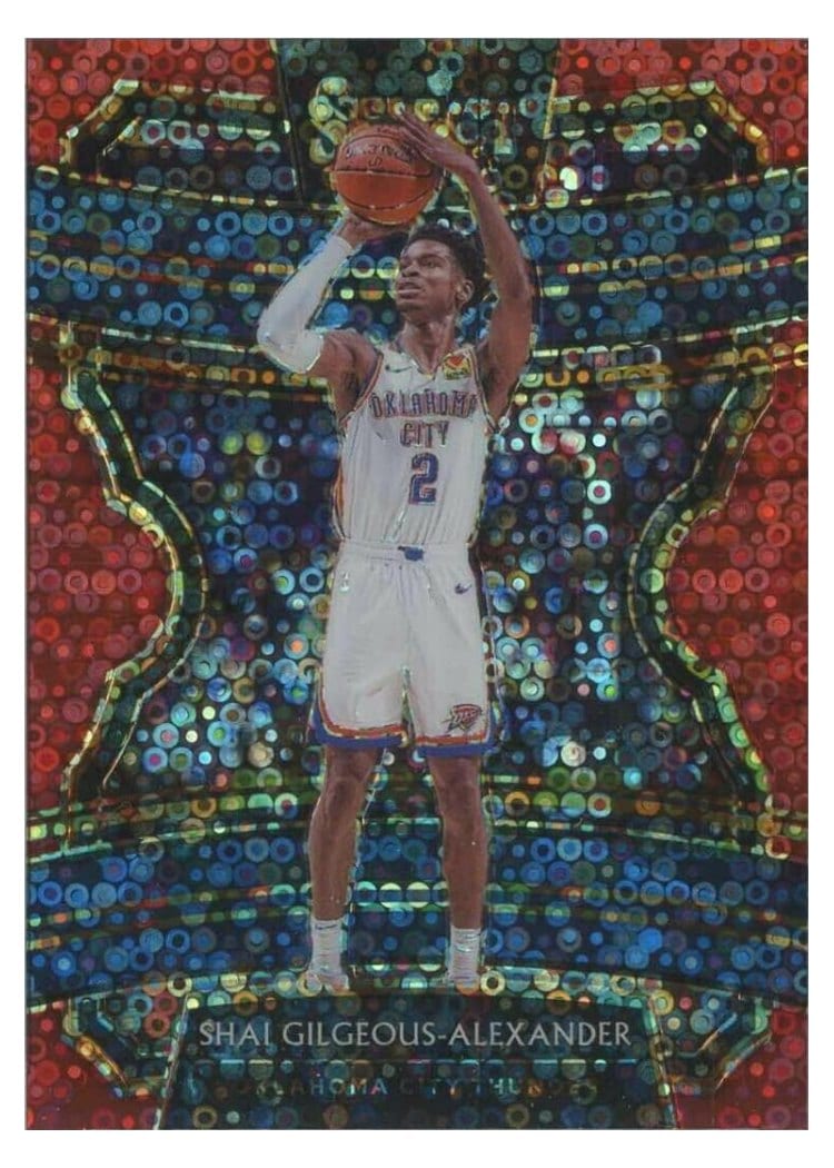 2019-20 Panini Select Base Set Shai Gilgeous-Alexander Red Disco Prizm #81 card
