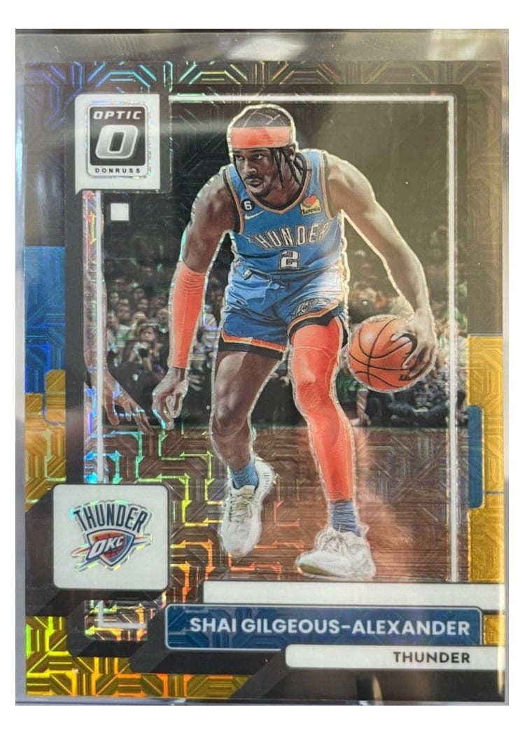 2022-23 Donruss Optic Base Set Shai Gilgeous-Alexander Choice Black Gold #44 card