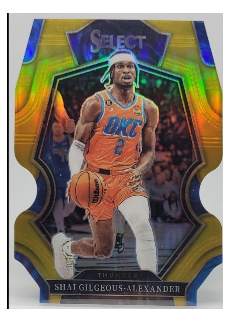 2022-23 Panini Select Base Set Shai Gilgeous-Alexander Gold Prizm #156 card