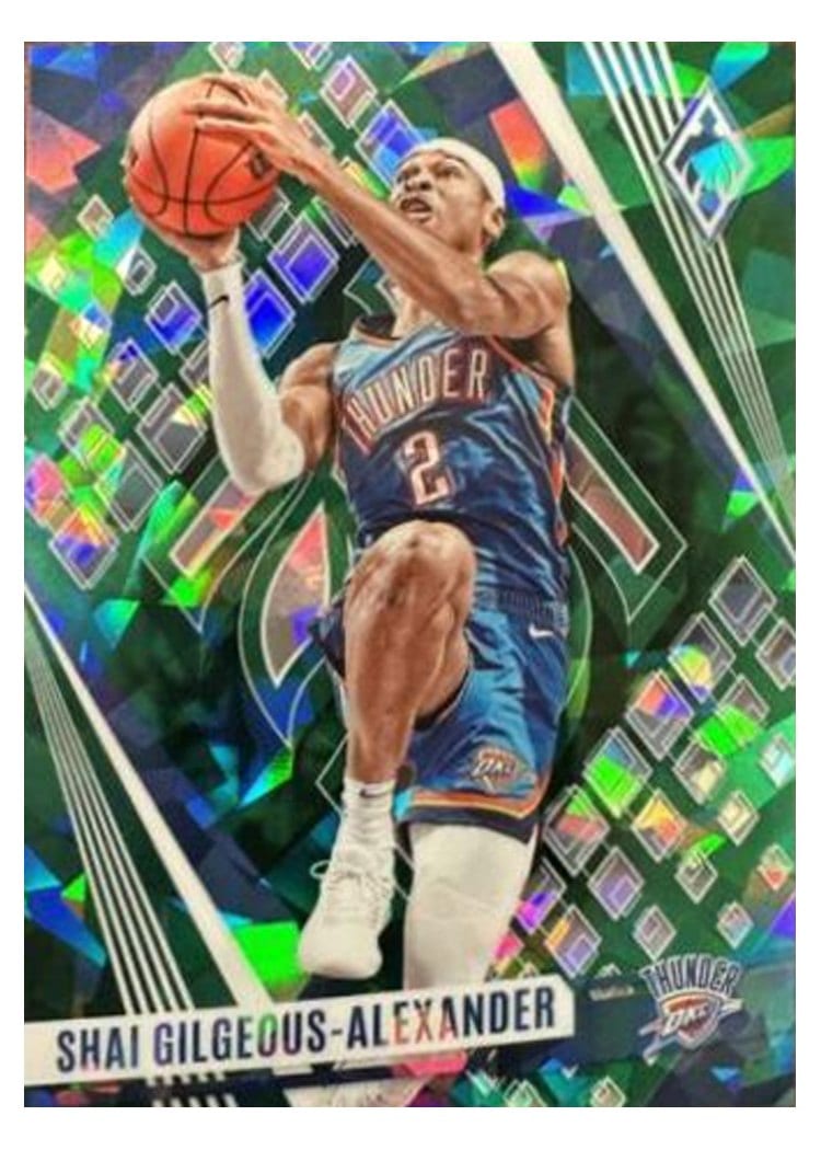 2023-24 Panini Phoenix Base Set Shai Gilgeous-Alexander Green Ice #94 card