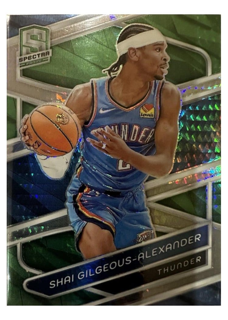 2023-24 Panini Spectra Base Set Shai Gilgeous-Alexander Green International #113 card