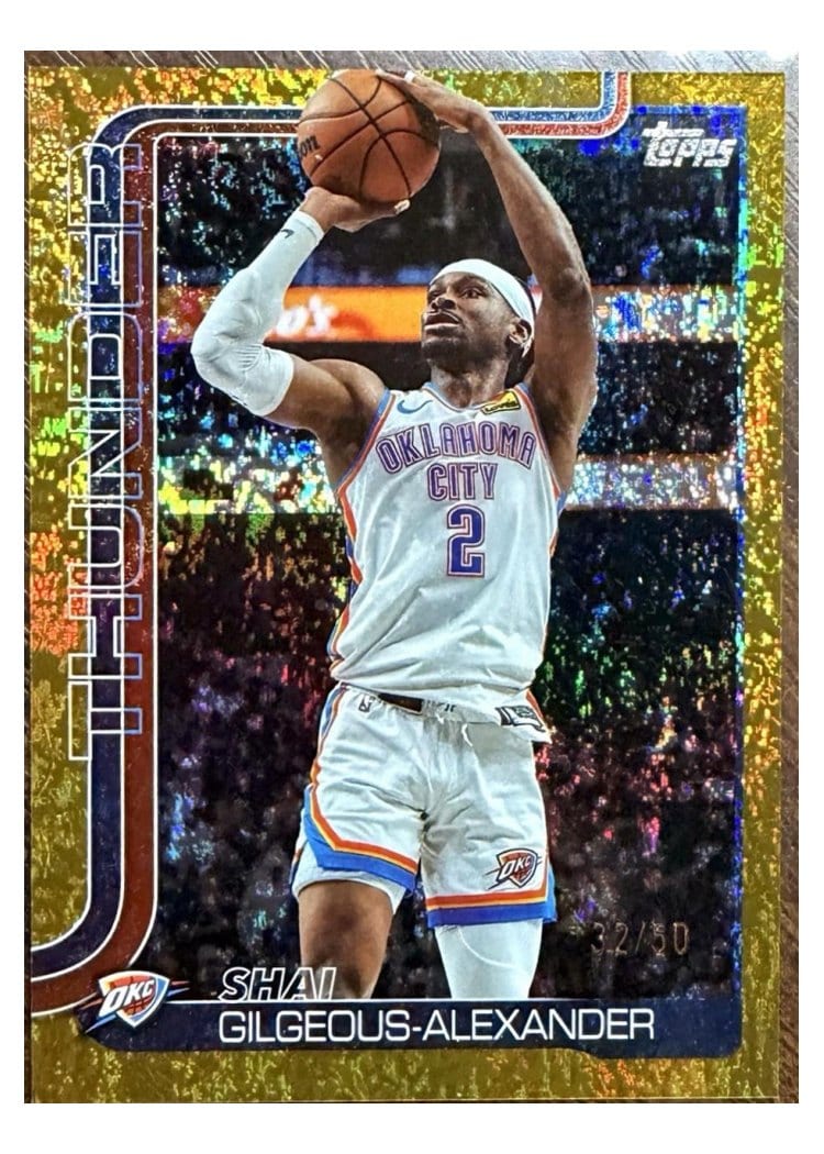 2025-26 Topps Base Set Shai Gilgeous-Alexander Gold Rainbow #115 card