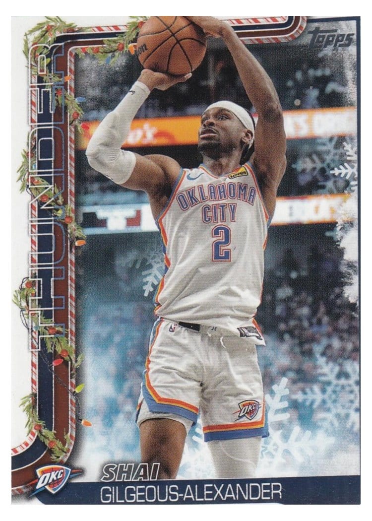 2025-26 Topps Holiday SSP Back Variations Shai Gilgeous-Alexander #SSB-SGA card
