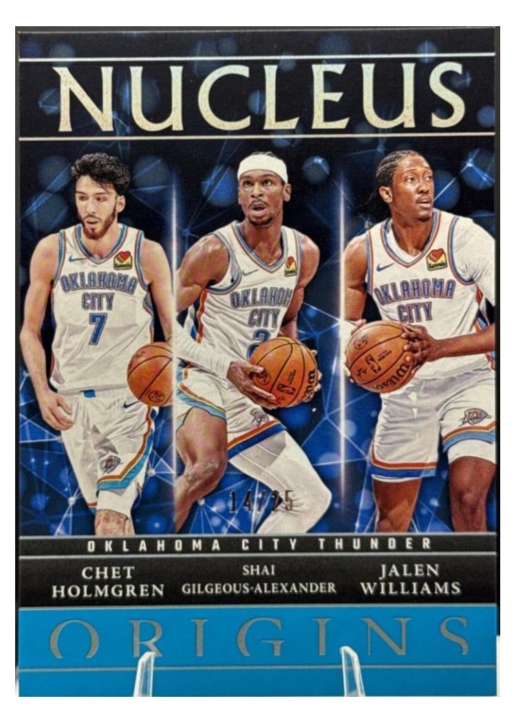 2024-25 Panini Origins Nucleus Set Shai Gilgeous-Alexander/Chet Holmgren/Jalen Williams #19