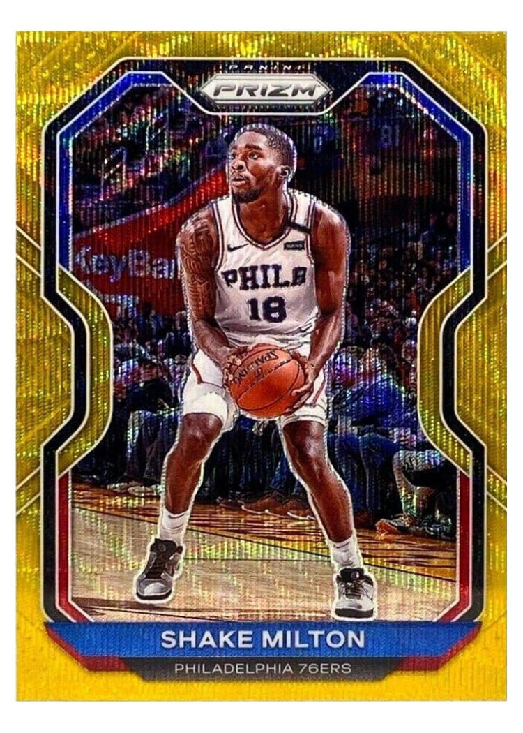 2020-21 Panini Prizm Base Set Shake Milton Gold Wave Prizm #131