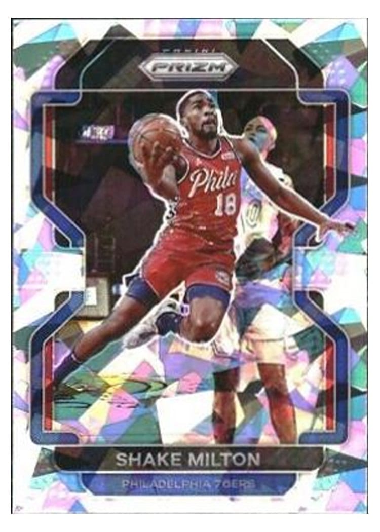 2021-22 Panini Prizm Base Set Shake Milton Ice Prizm #58 card