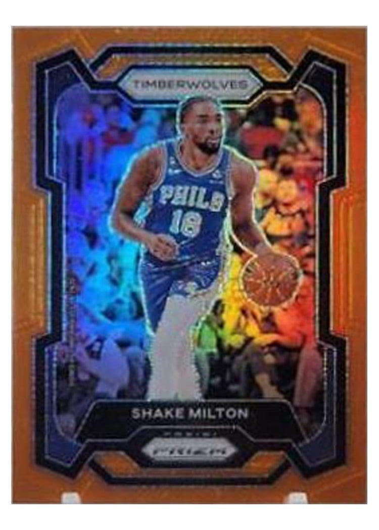 2023-24 Panini Prizm Base Set Shake Milton Orange #215 card