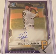 2021 Bowman Chrome Prospect Autographs Shalin Polanco #CPA-SP card