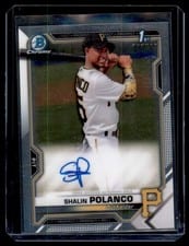 2021 Bowman Chrome X Autographs Shalin Polanco #CPA-SP card