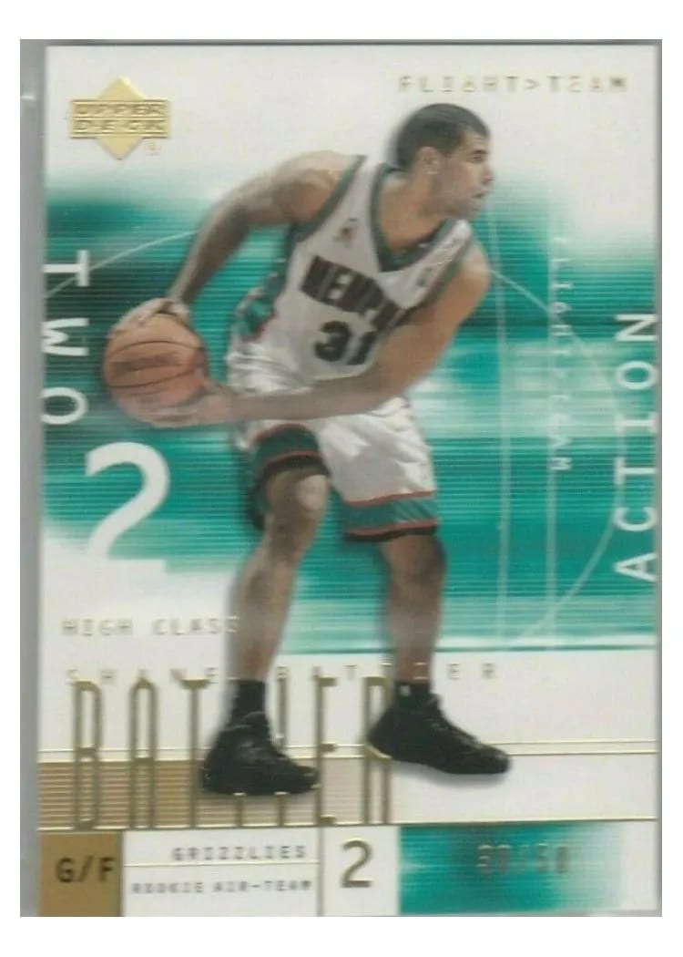 2001 Upper Deck Flight Team Shane Battier Gold #129 card