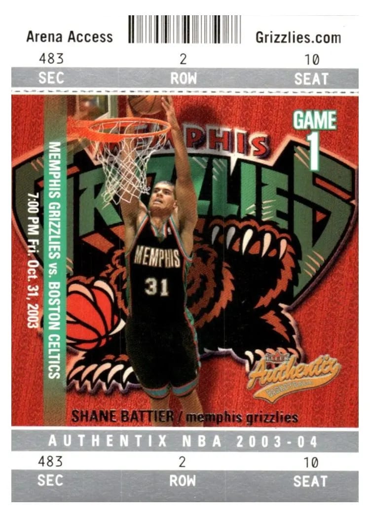 2003 Fleer Authentix Shane Battier #14 card
