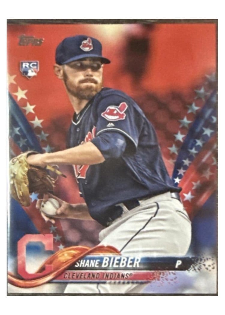 2018 Topps Update Base Set Shane Bieber #US198 card