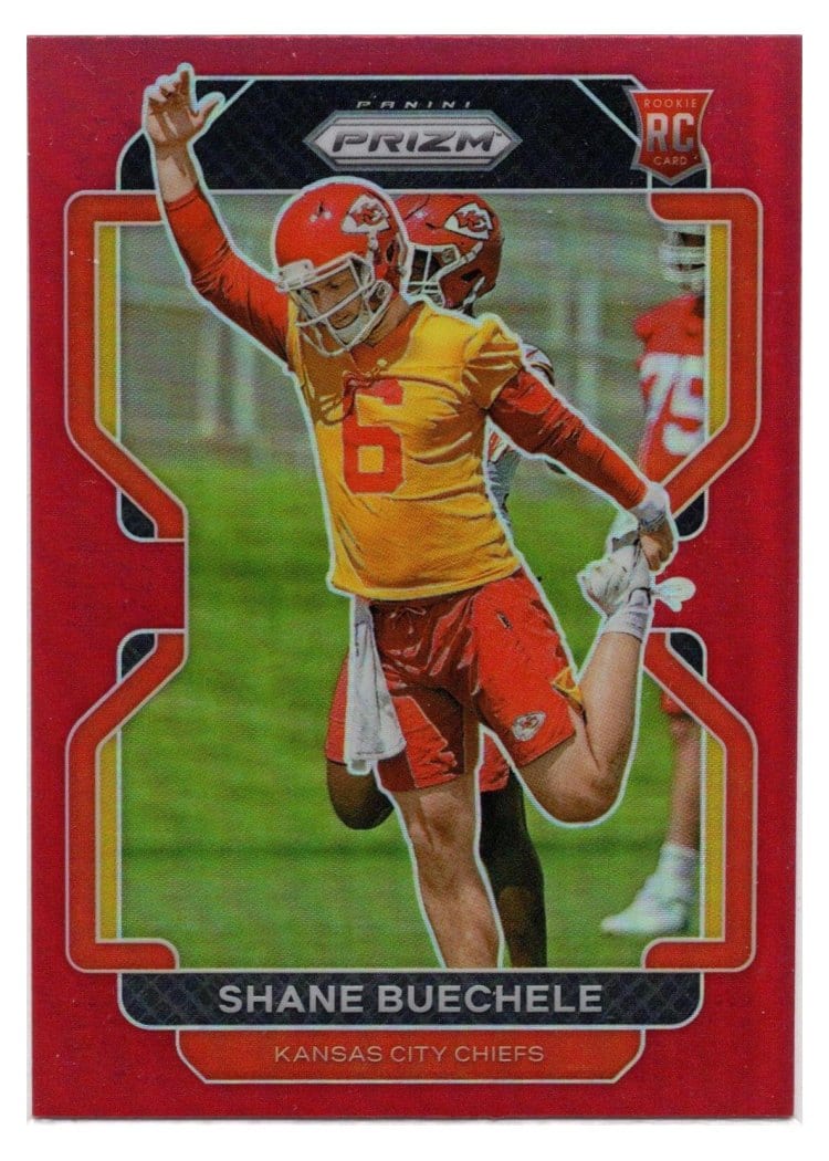 2021 Panini Prizm Base Set Shane Buechele Red Prizm #396 card