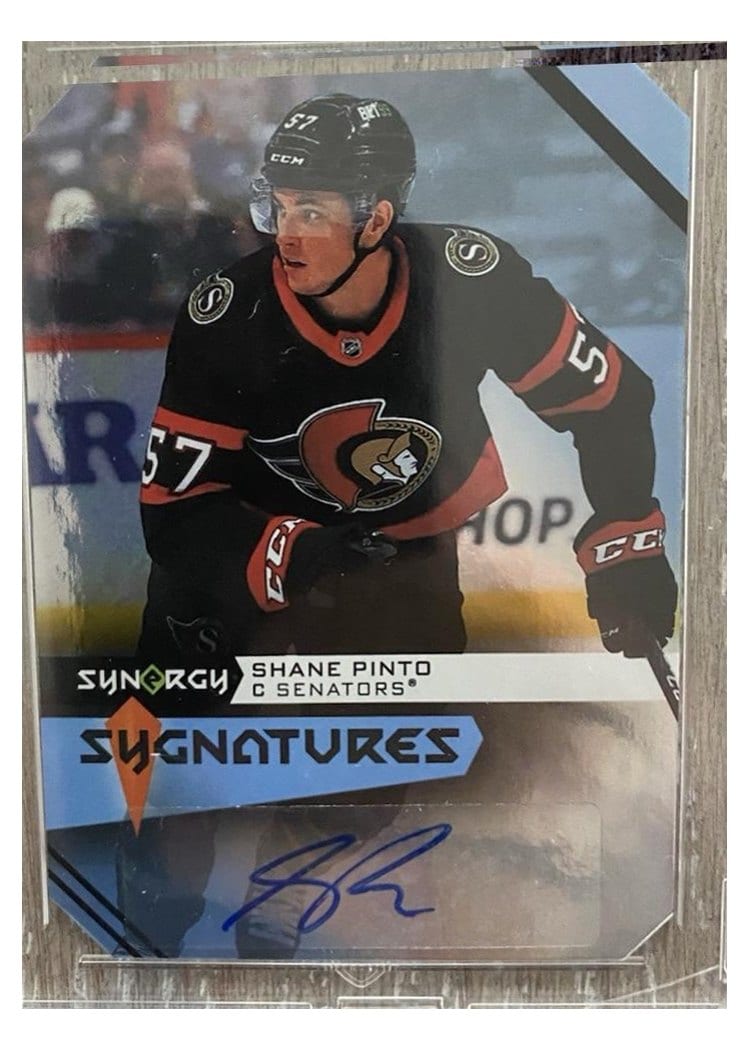 2023-24 Upper Deck Synergy Sygnatures Shane Pinto #S-SP card