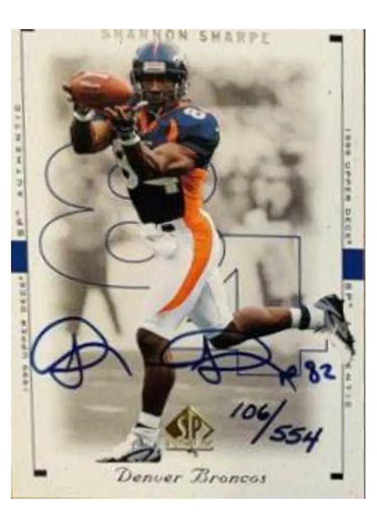 1999 SP Authentic Shannon Sharpe #27 card