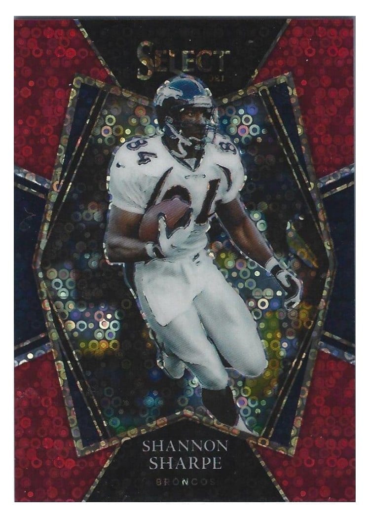 2021 Panini Select Base Set Shannon Sharpe Red Disco #142 card