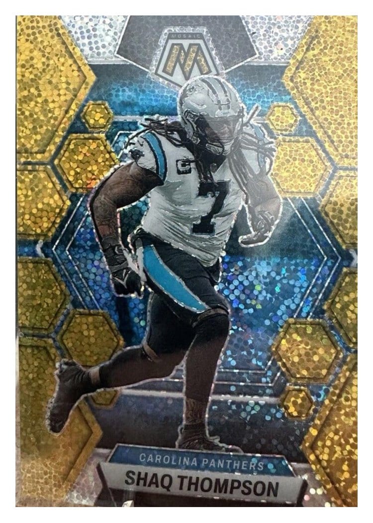 2023 Panini Mosaic Base Set Shaq Thompson Gold Sparkle #31 card