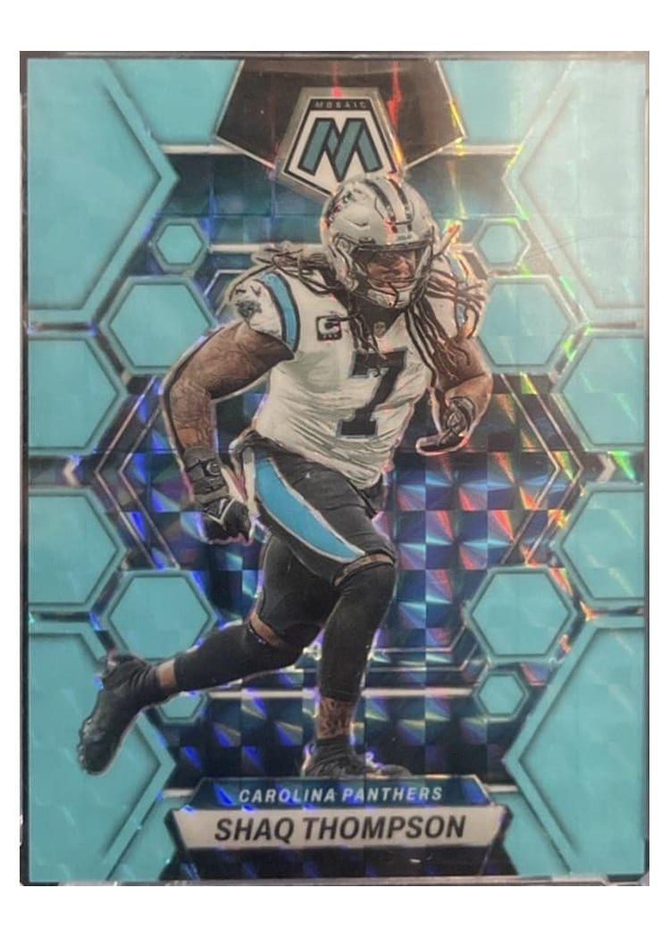 2024 Panini Mosaic Base Set Shaq Thompson Blue Fluorescent #32 card