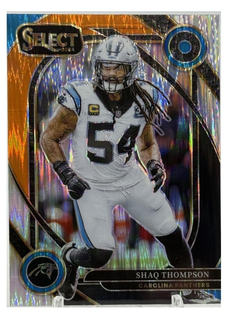 2024 Panini Select Base Set Shaq Thompson Black Orange Prizm Shock #293 card