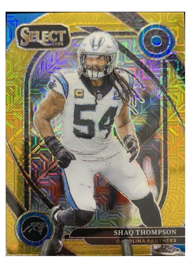 2024 Panini Select Base Set Shaq Thompson Gold Prizm Shock #293 card