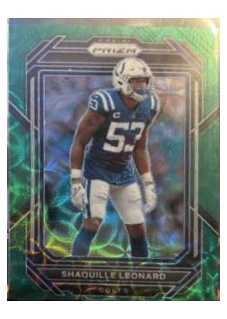 2022 Panini Prizm Base Set Shaquille Leonard Green Scope #125 card