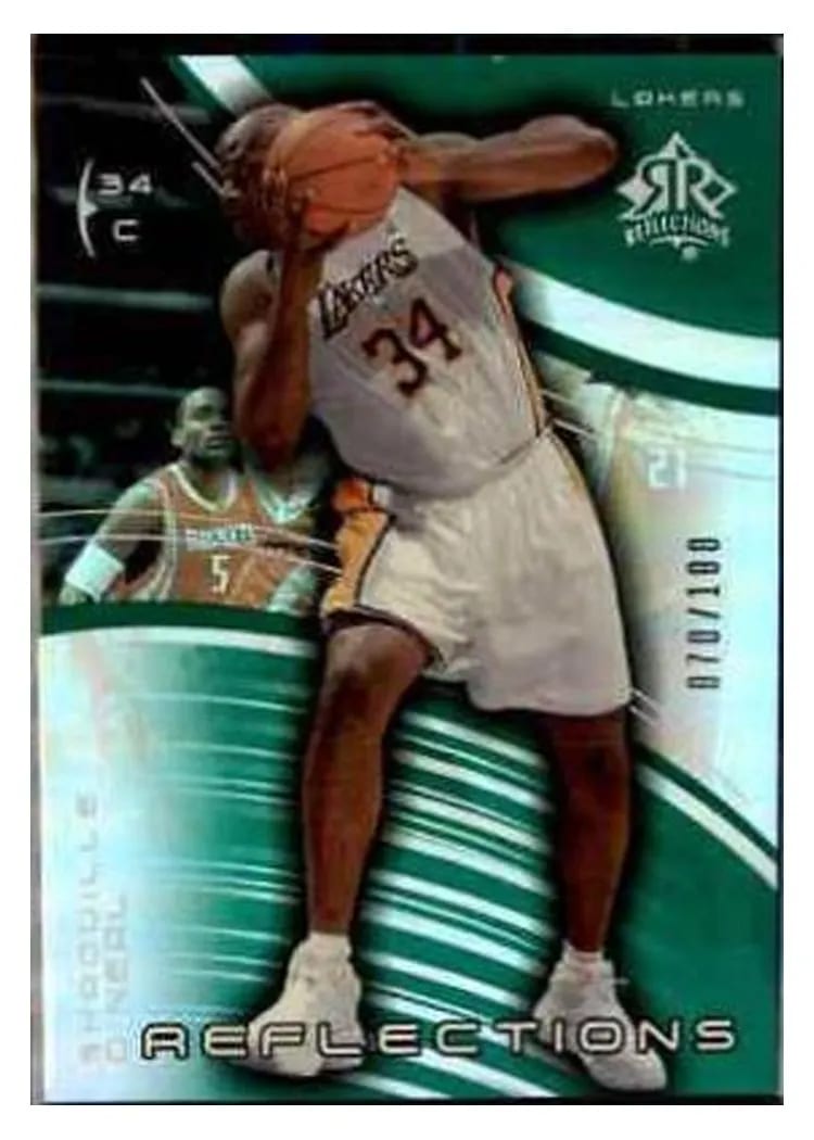 2003 Upper Deck Triple Dimensions Reflections Shaquille O'Neal Emerald #32 card