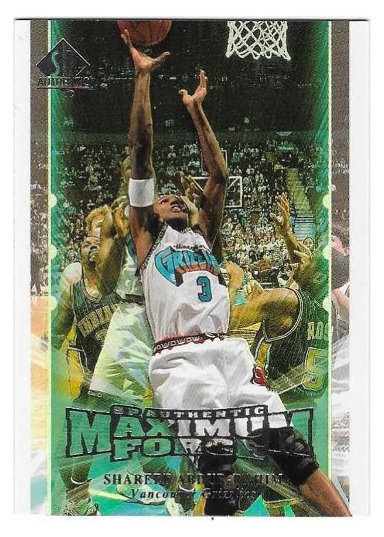 1999 SP Authentic Maximum Force Shareef Abdur-Rahim #M3 card