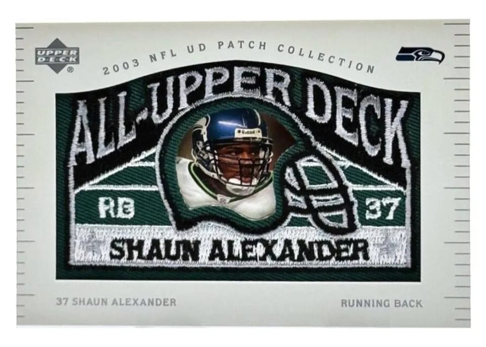 2003 Upper Deck Patch Collection Shaun Alexander #37 card