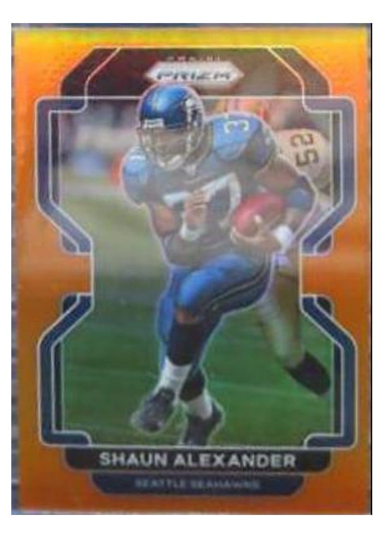 2021 Panini Prizm Base Set Shaun Alexander Orange Prizm #50 card