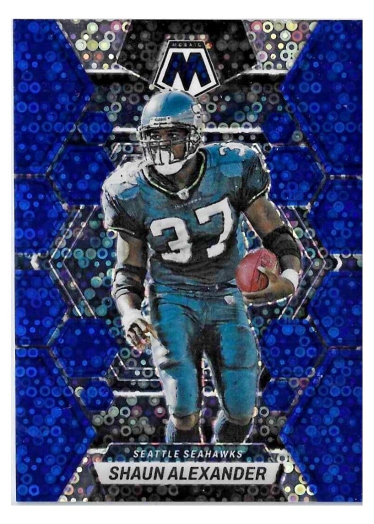 2023 Panini Mosaic Base Set Shaun Alexander No Huddle Blue #226 card