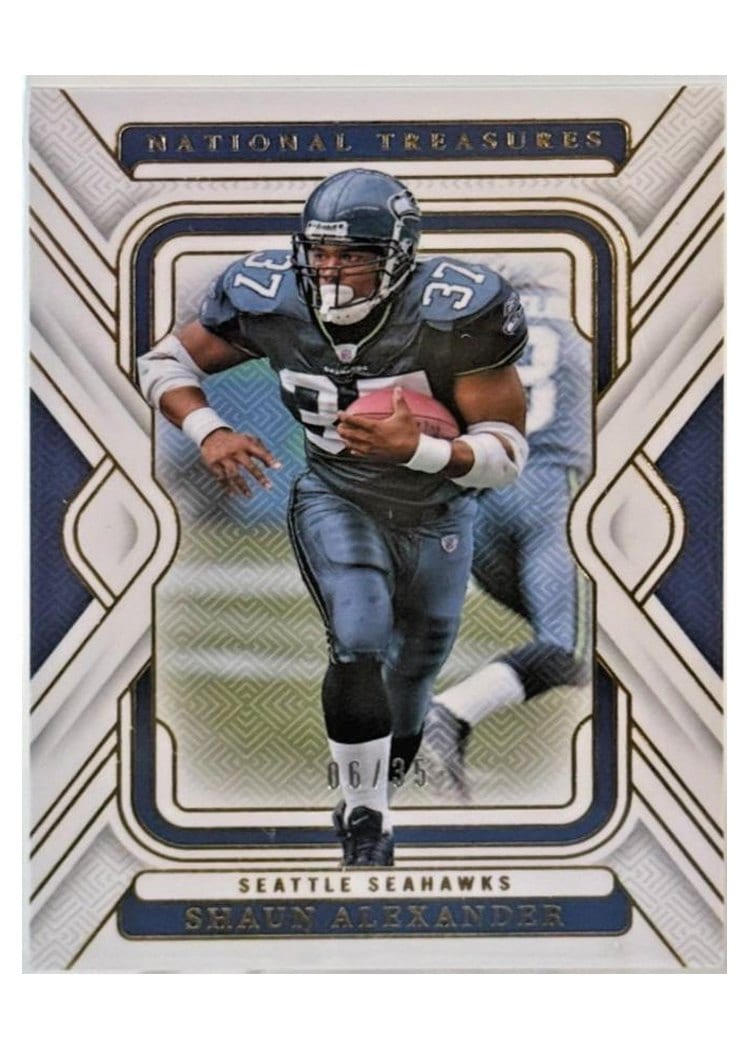 2024 Panini National Treasures Base Set Shaun Alexander #91 card