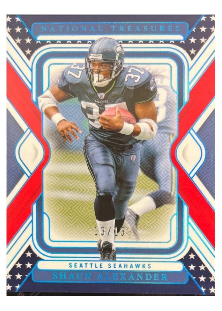 2024 Panini National Treasures Base Set Shaun Alexander #91 card