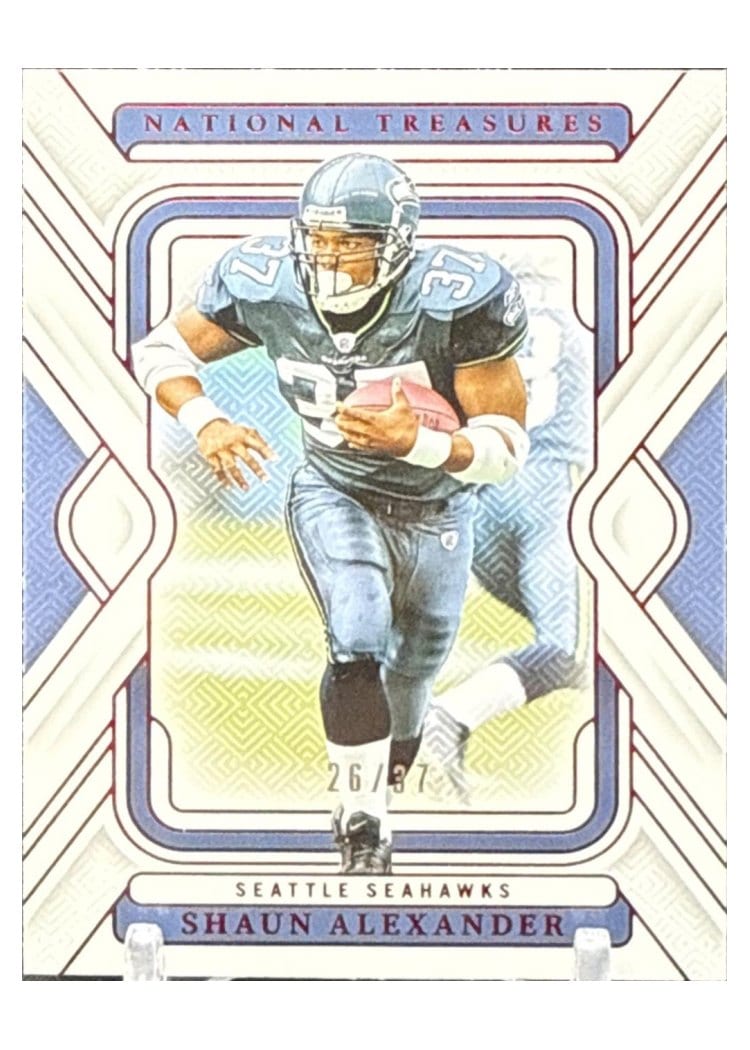 2024 Panini National Treasures Base Set Shaun Alexander #91 card