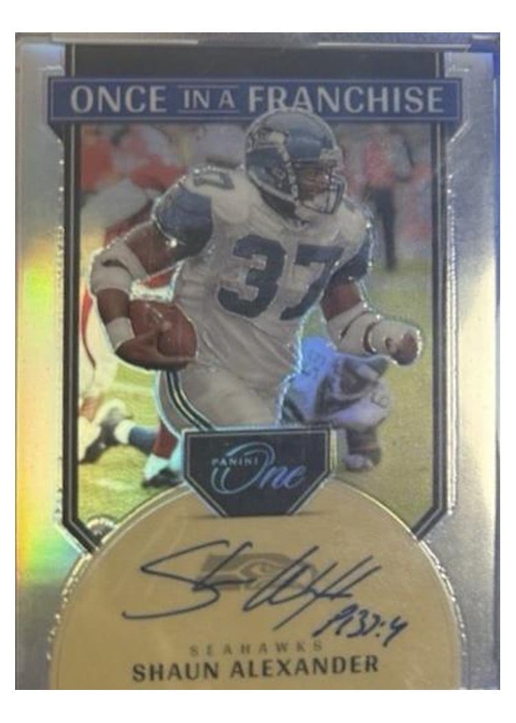 2024 Panini One Once in a Franchise Autographs Shaun Alexander #332 card