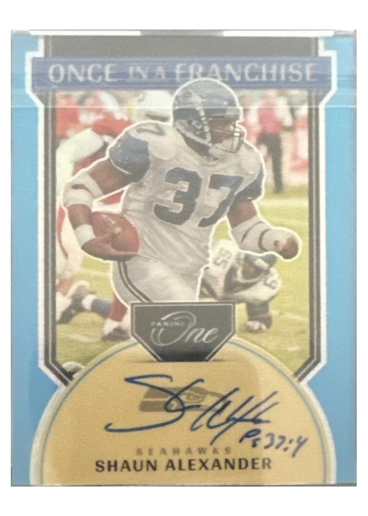 2024 Panini One Once in a Franchise Autographs Shaun Alexander #332 card