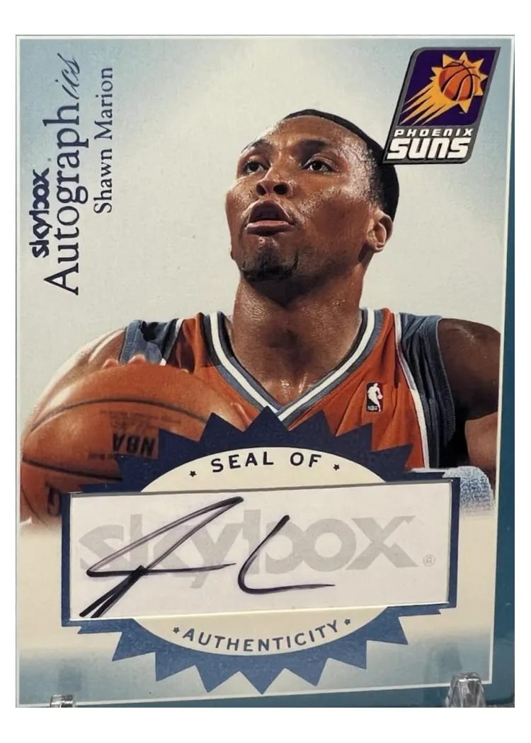 2003 Skybox Autographics Autograph Shawn Marion #A-SM card