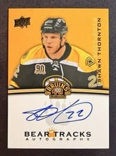 2023-24 Upper Deck Boston Bruins Centennial Bear Tracks Autographs Shawn Thornton #BT-TH card