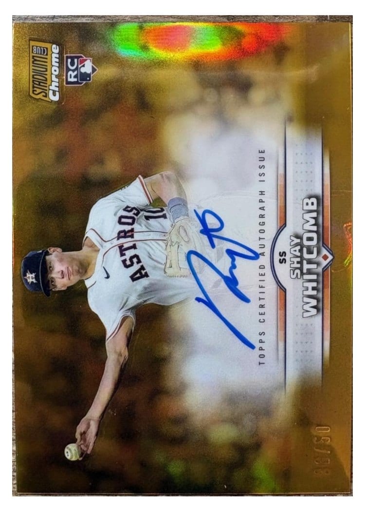 2025 Stadium Club Chrome Autographs Shay Whitcomb #SCCA-SW card