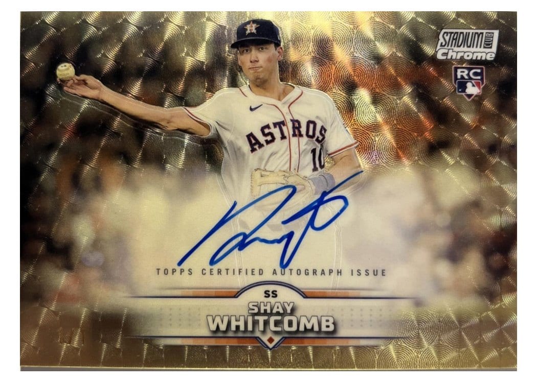 2025 Stadium Club Chrome Autographs Shay Whitcomb #SCCA-SW card