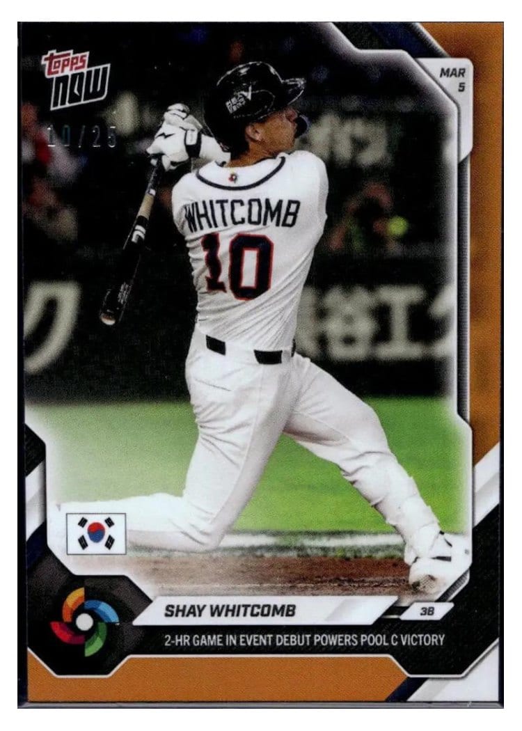 2026 Topps Now WBC Shay Whitcomb #WB3 card