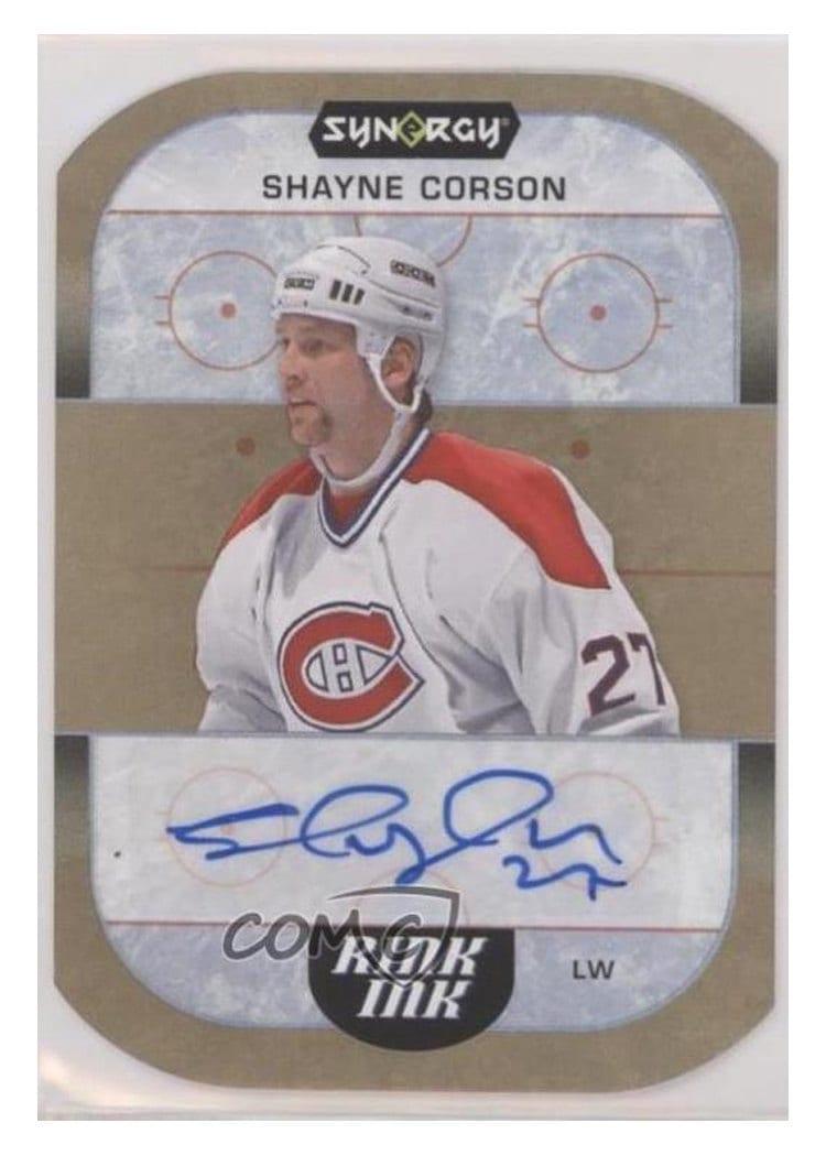 2022-23 Upper Deck Synergy Rink Ink Shayne Corson #RI-SC card
