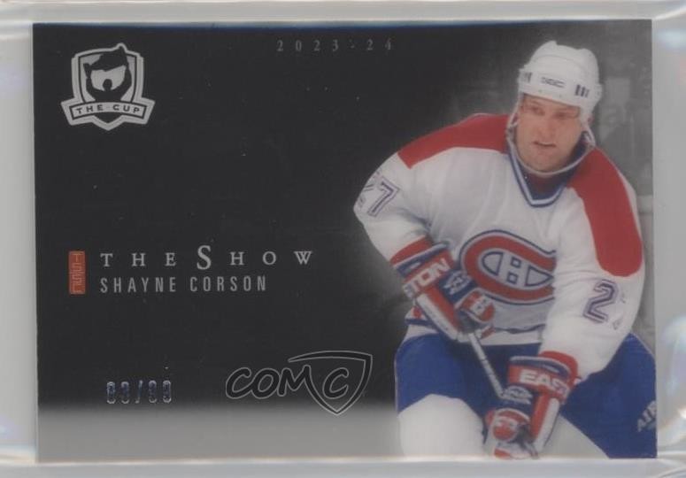 2023-24 Upper Deck The Cup The Show Black - Legends Shayne Corson #SB-SC card