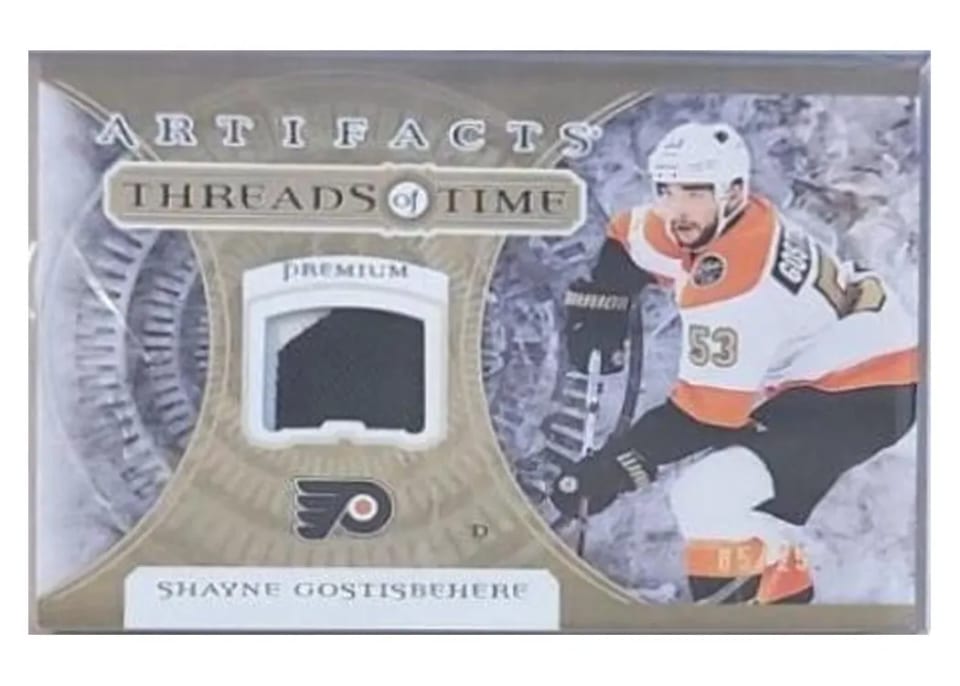2022-23 Upper Deck Artifacts Threads of Time Shayne Gostisbehere #TT-SG card